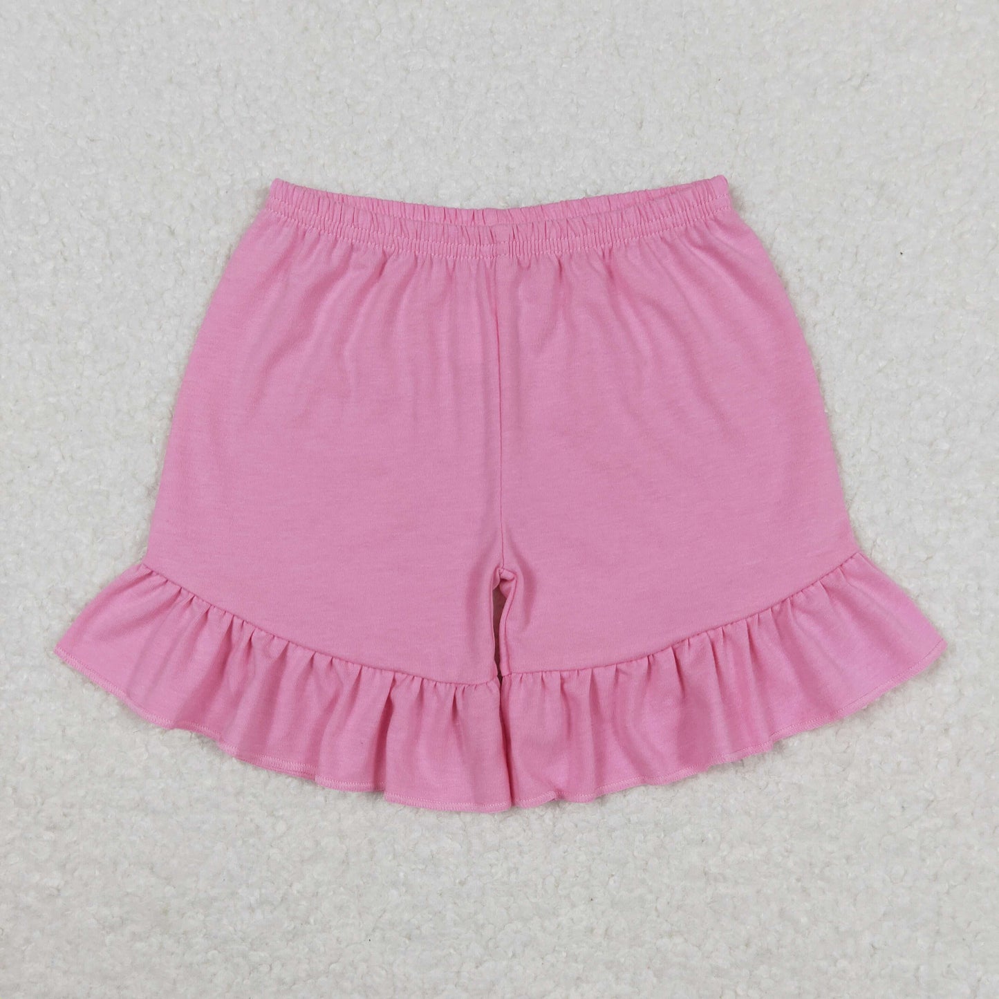 Pink ruffle shorts