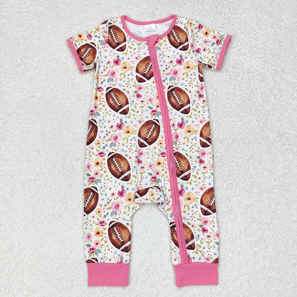 Pink short sleeve zippy