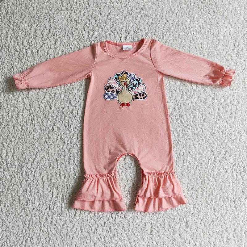 Thanksgiving romper Pink