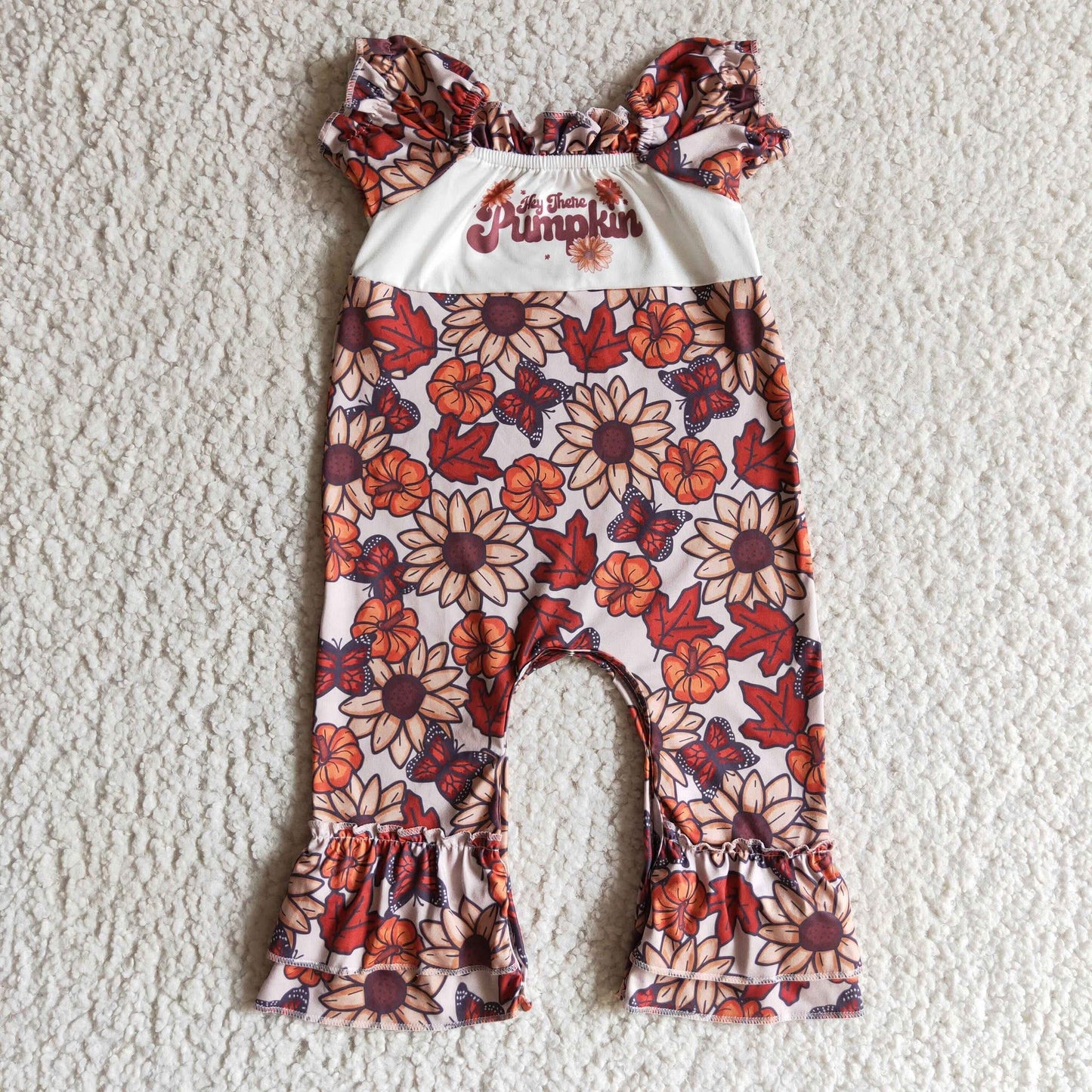 Floral Thanksgiving romper