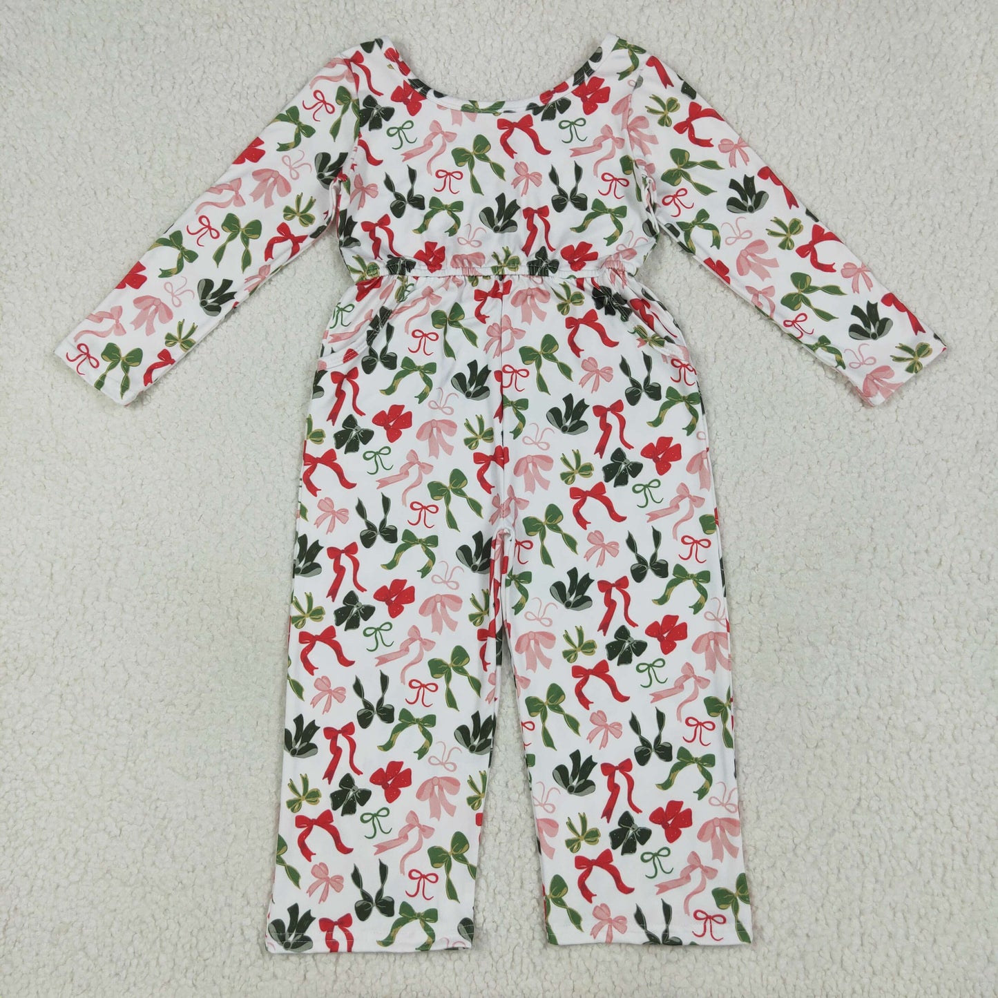 Christmas bows romper