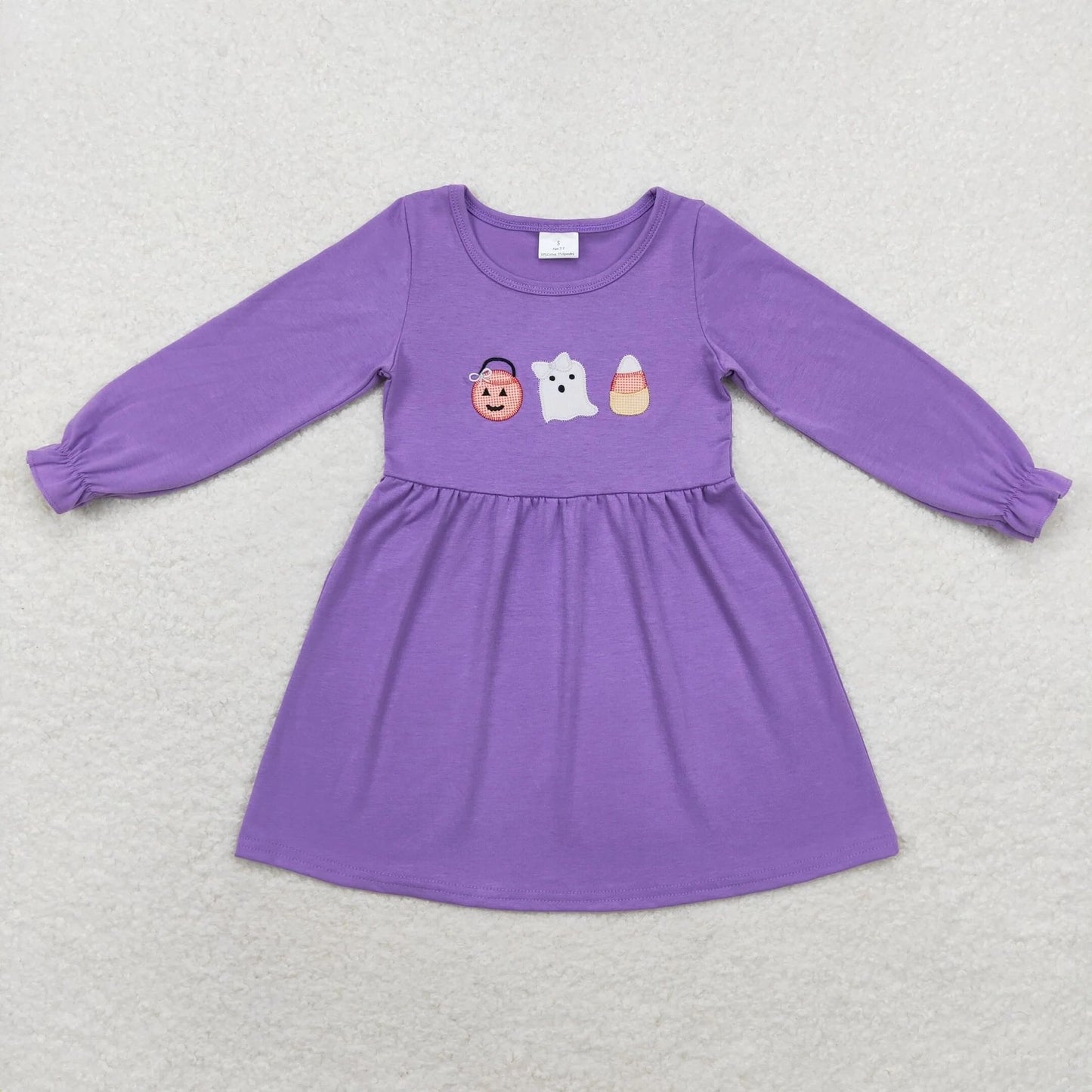 Purple Embroidered Dress