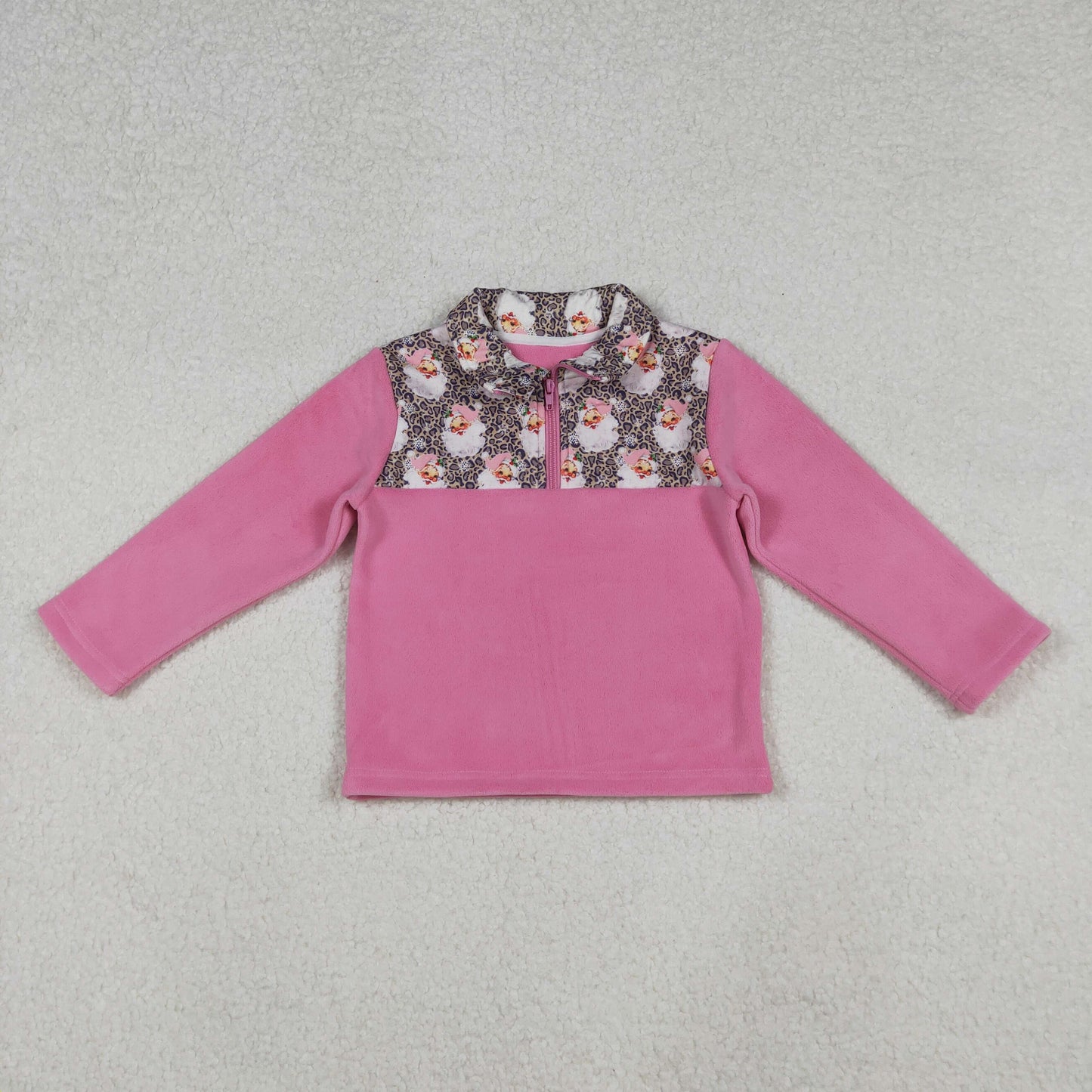 Pink Santa quarter zip