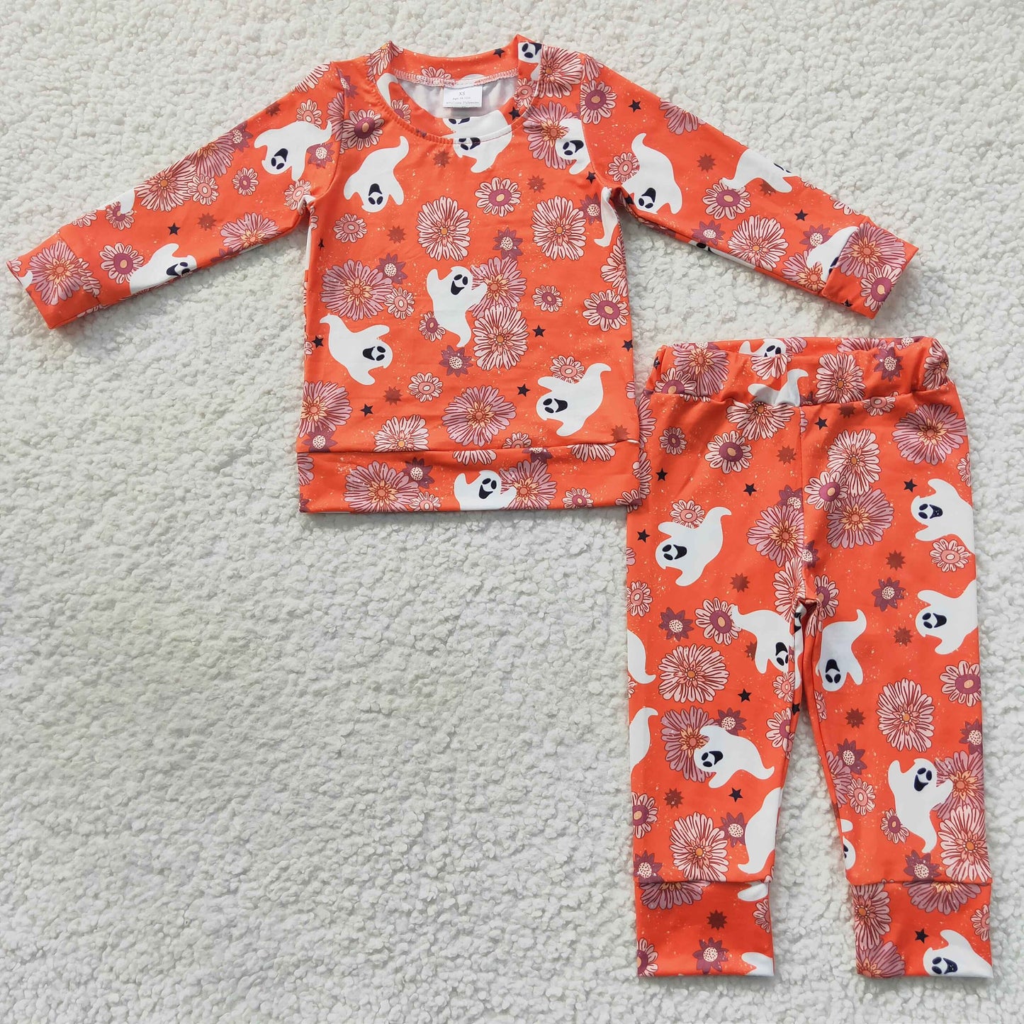 Orange Floral Spooky Set