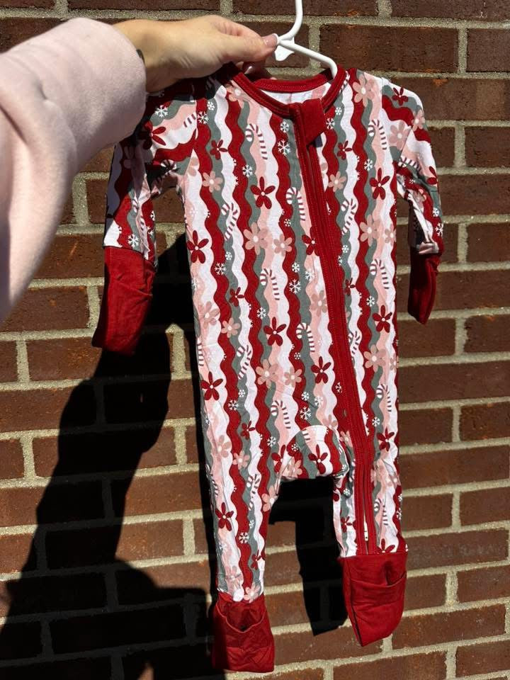 Candy Cane Floral (Sets/Zips/Dresses)