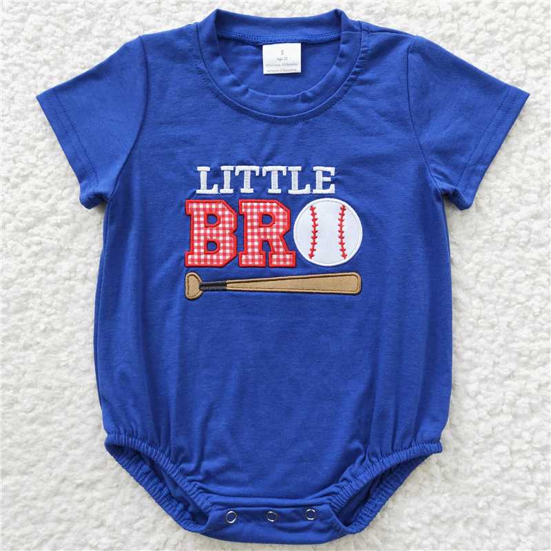 Little bro baseball romper