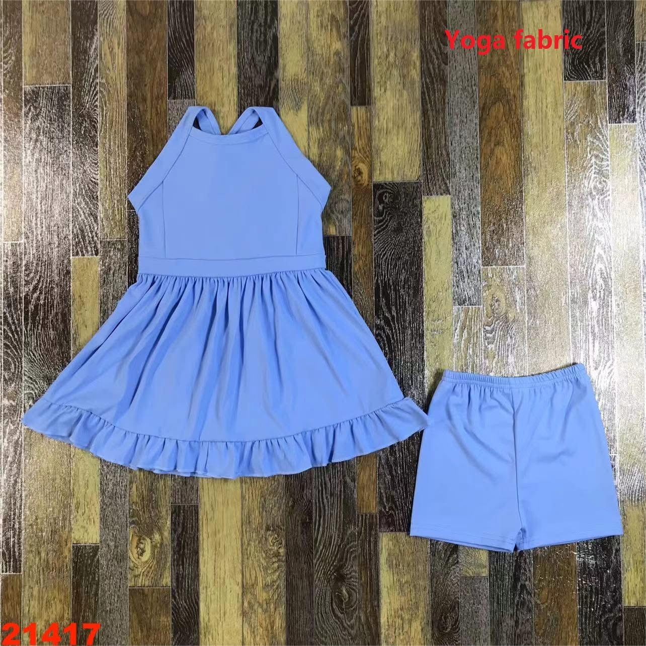 Powder Blue Yoga Dress (shorts seperate)