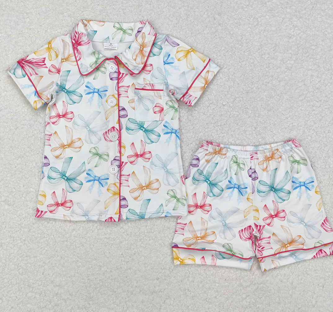Colorful Bows Shorts Set