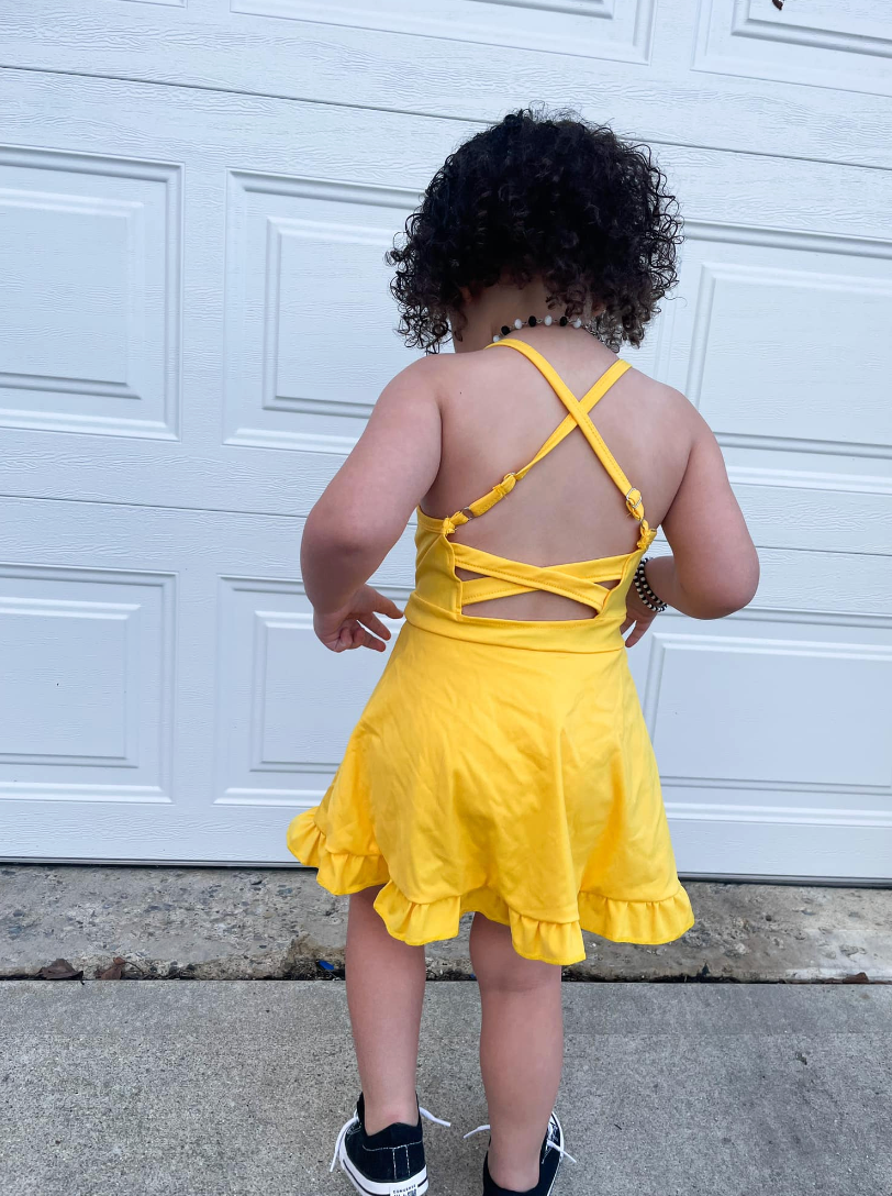 Yellow Yoga Dress (With Shorts)