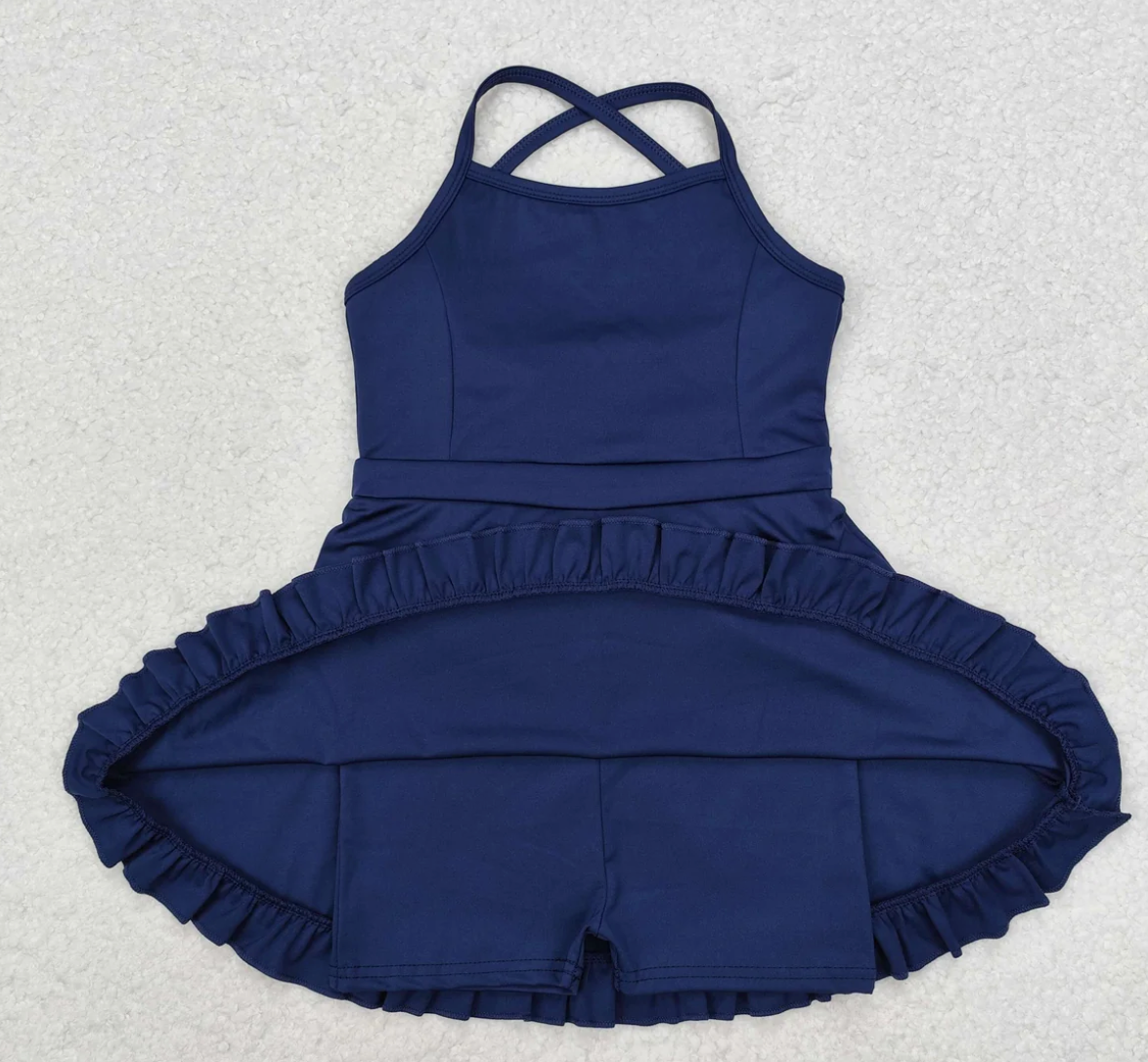 Navy Blue Yoga Dress (With Shorts)