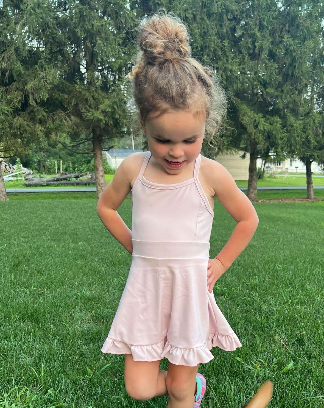 Light Pink Yoga Dress (With Shorts)