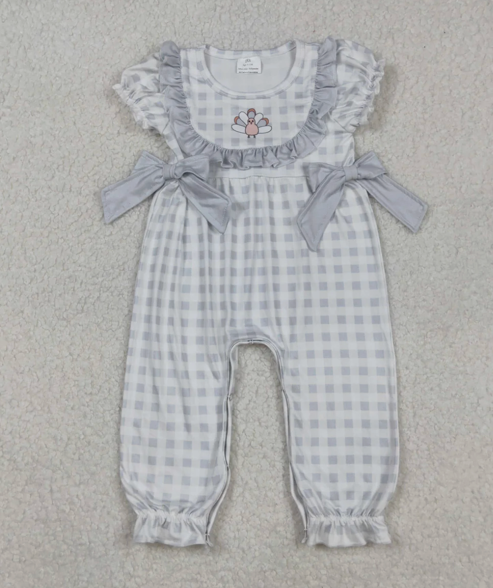 Simple Plaid Romper