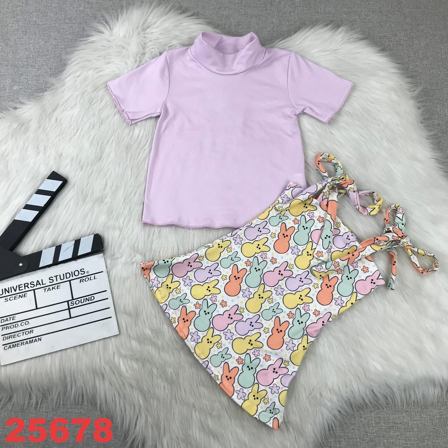 2pc Easter dress purple