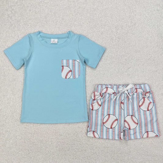 Blue shorts set