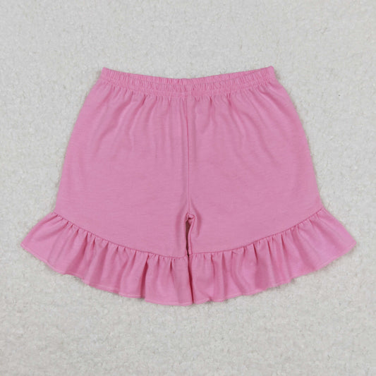 Pink ruffle shorts