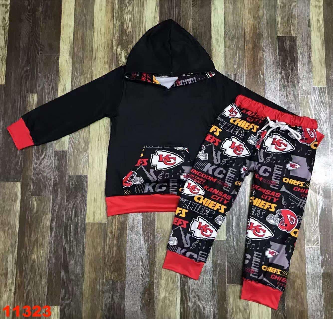 WS - Chiefs Black hood Set