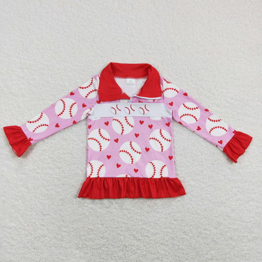 Pink bball quarter zip