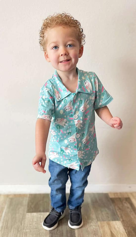 Jumping Bunny Button up