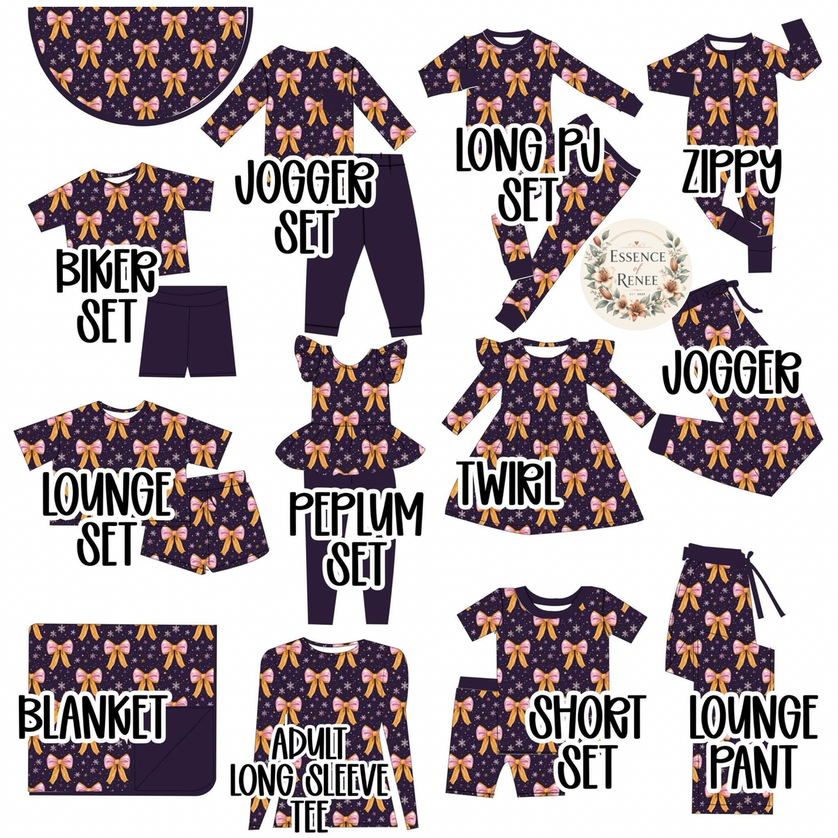 Winter bows Bamboo Preorder