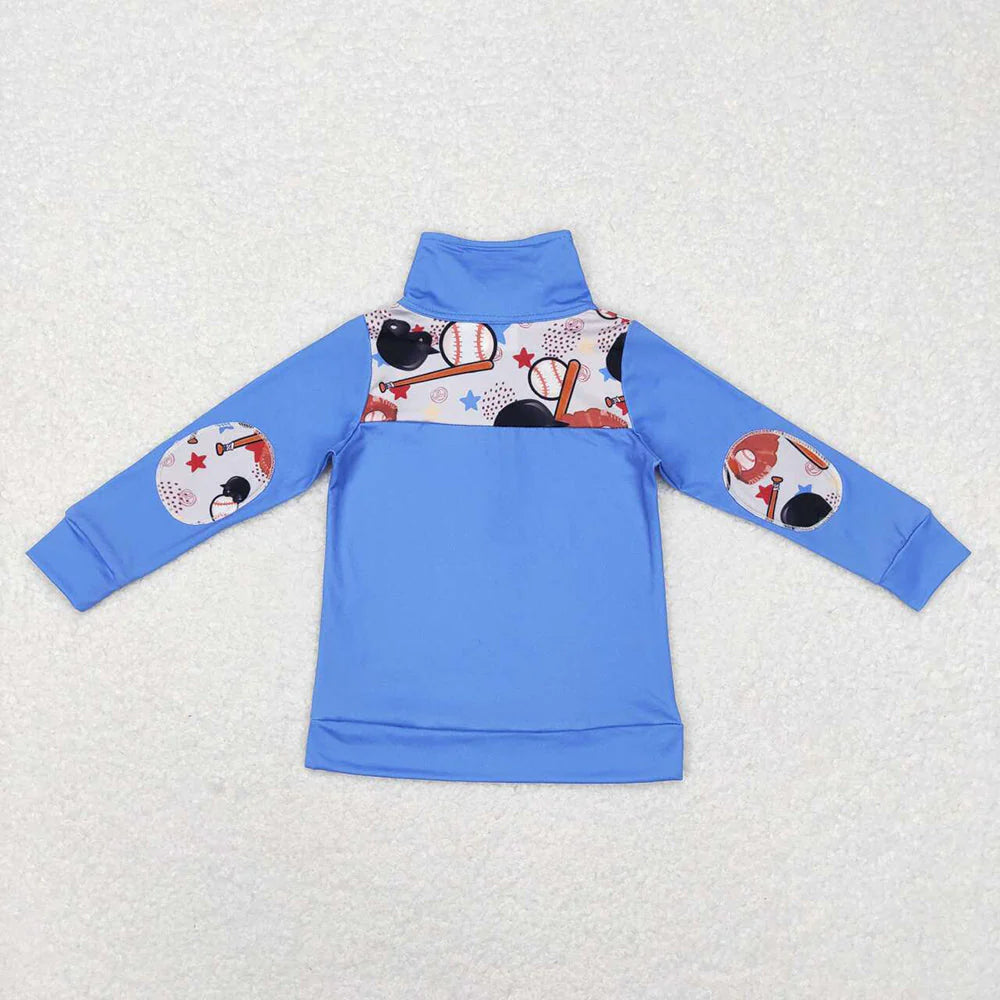 Blue bball quarter zip