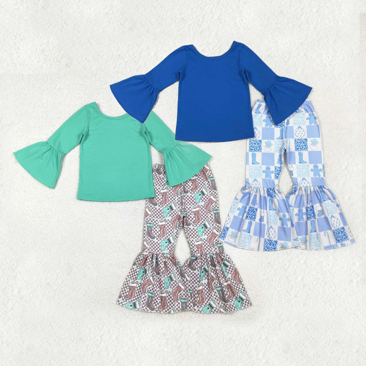 Blue cowboy boots set