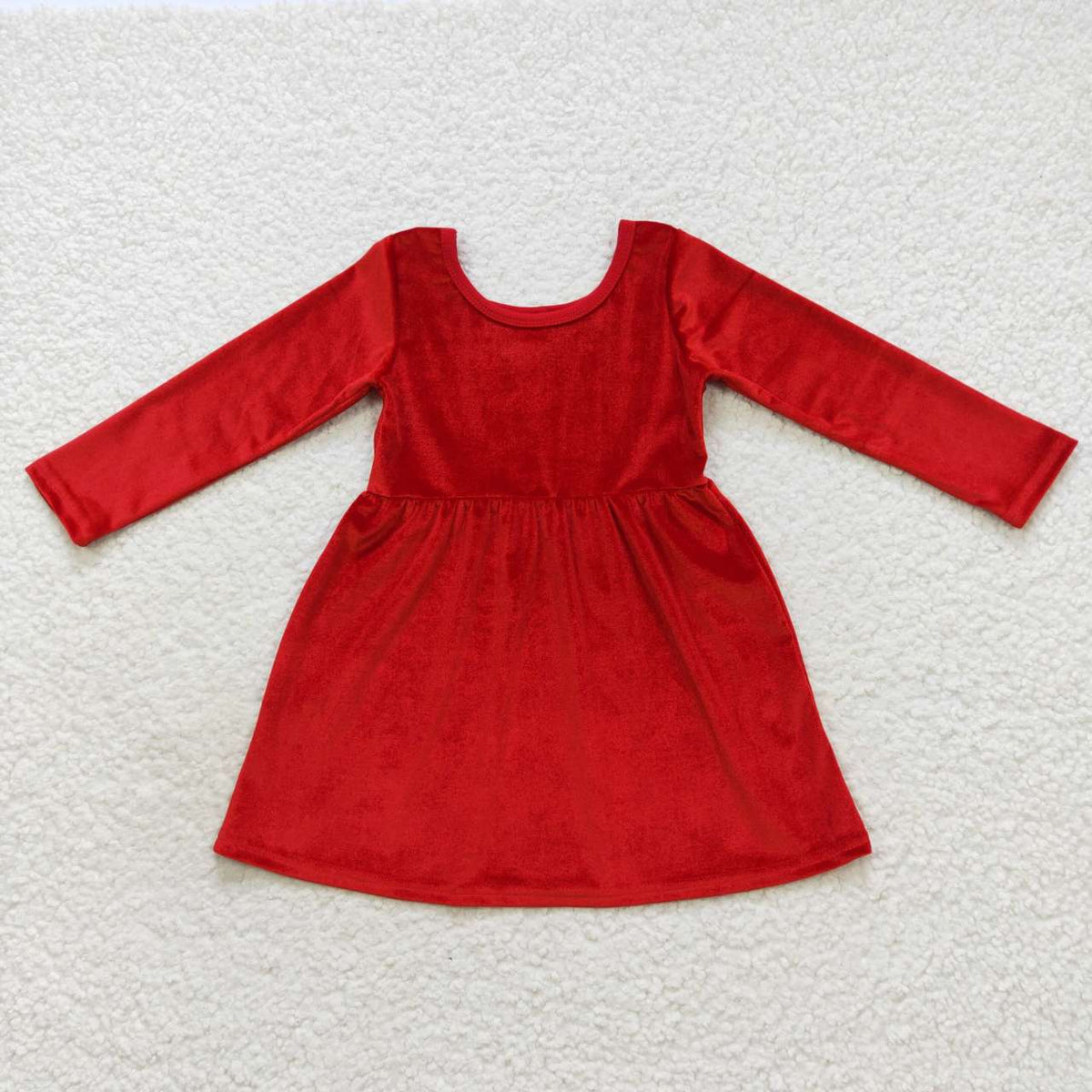 Red velvet dress