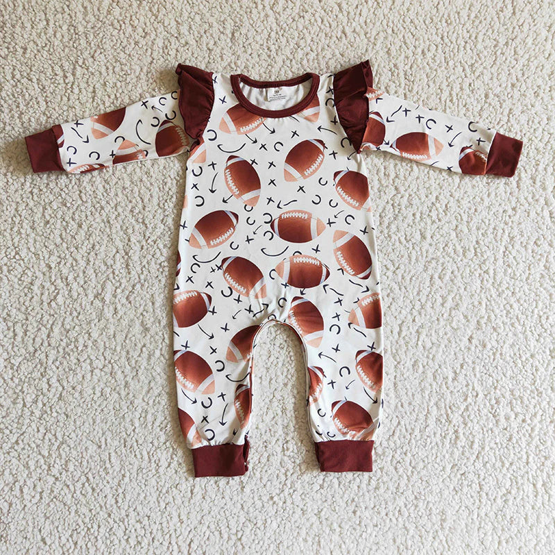 Ruffle football romper