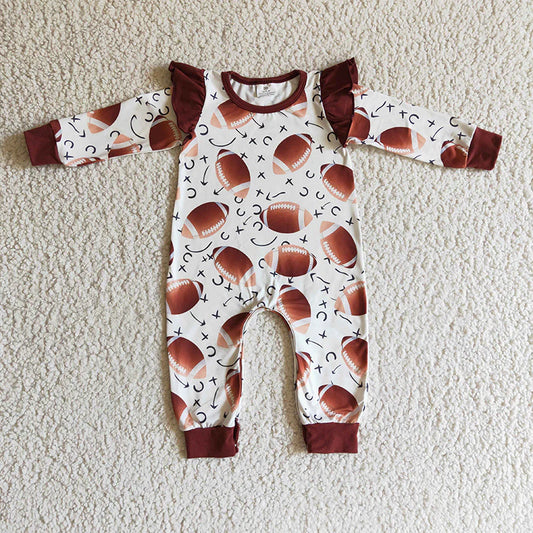 Ruffle football romper