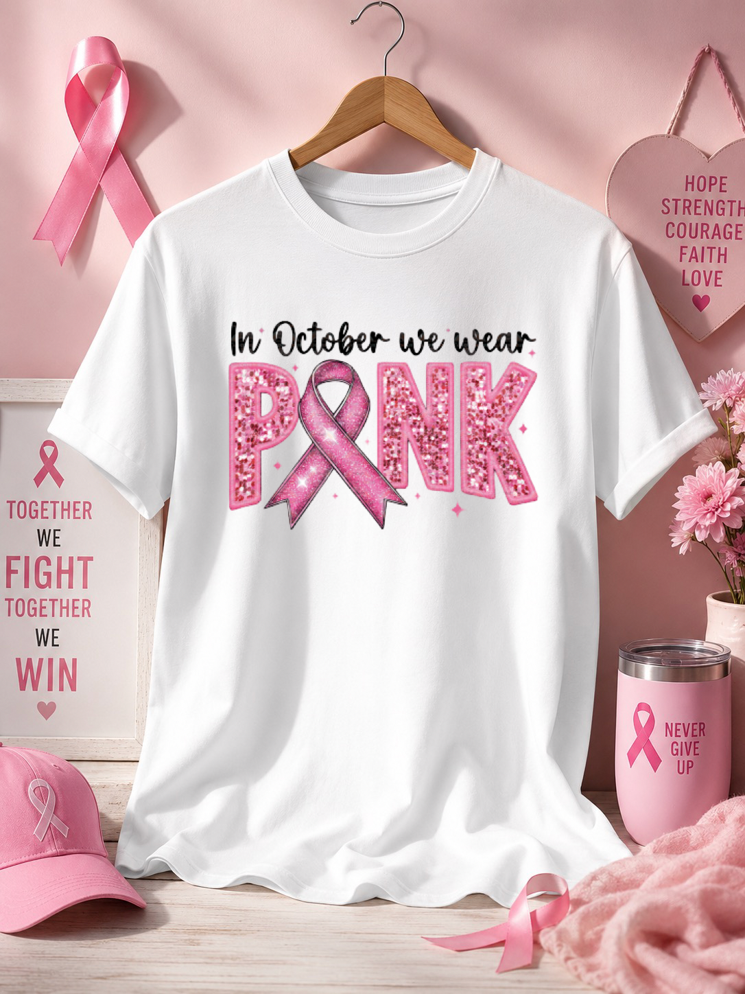 In October we wear pink
