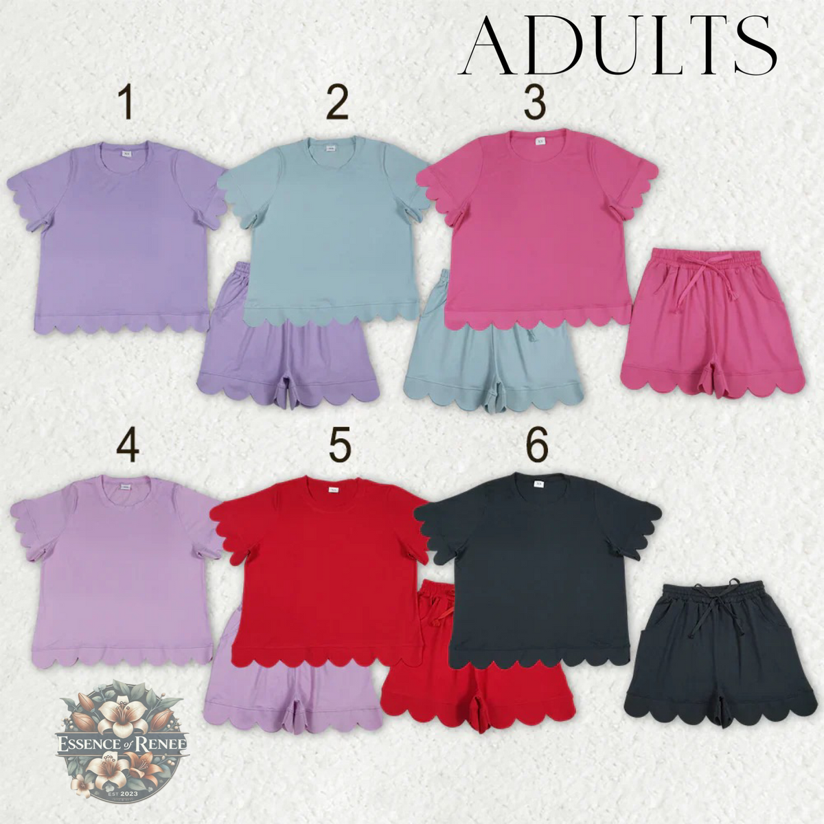 Adult Scalloped Sets
