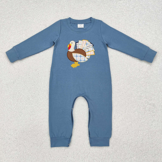Thanksgiving romper Blue