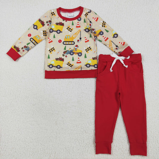 Christmas trucks jogger set