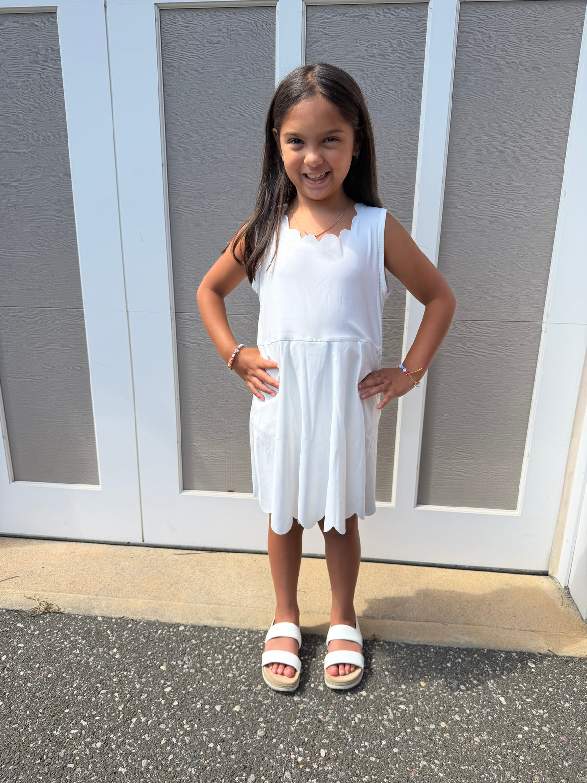 Scalloped Yoga Dress