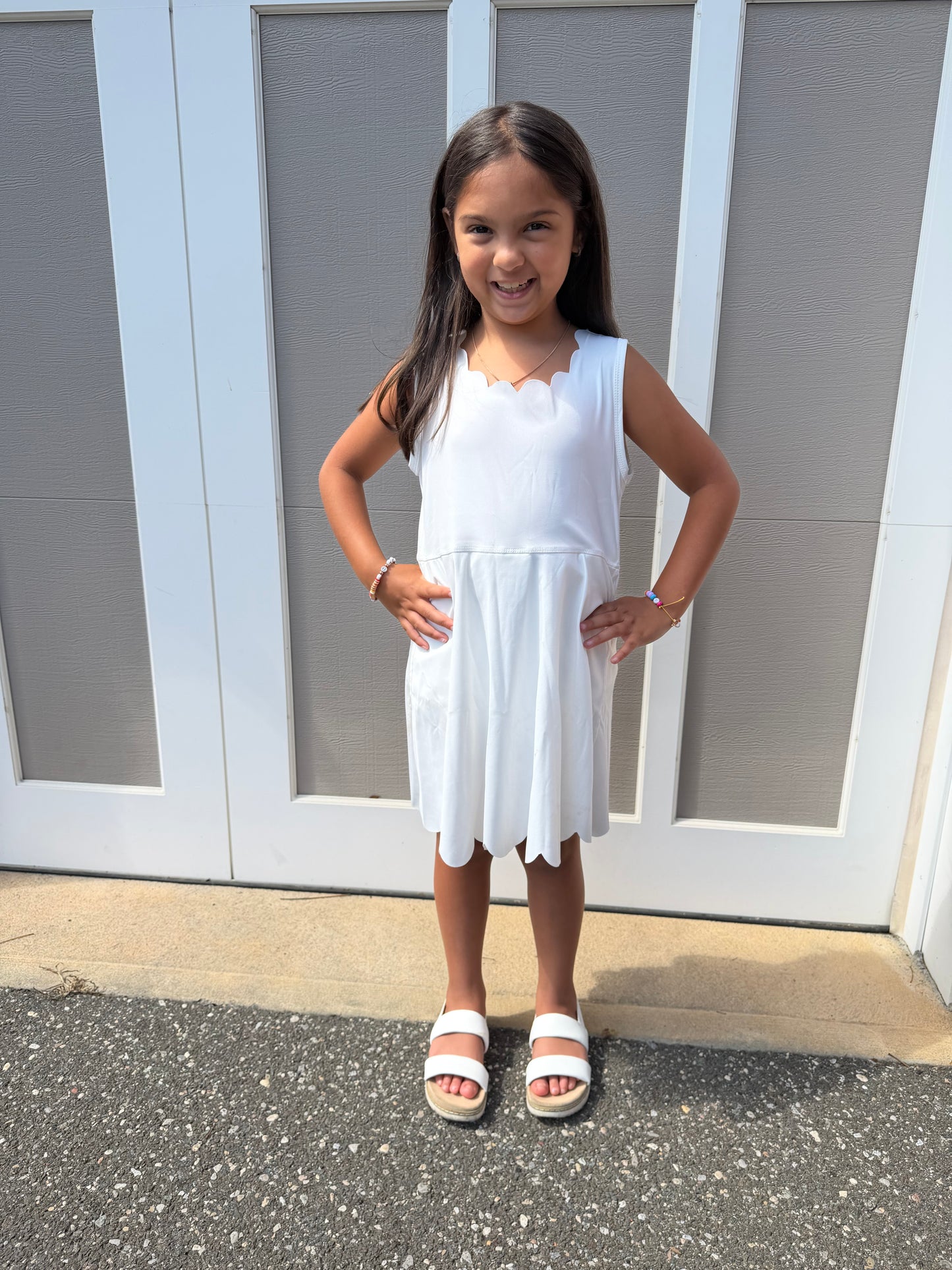 Scalloped Yoga Dress