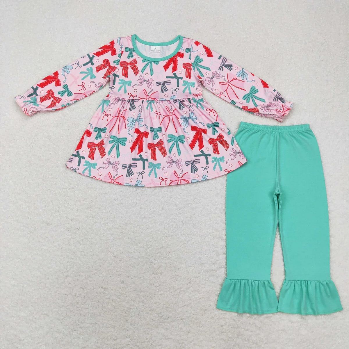 Christmas bows pants set