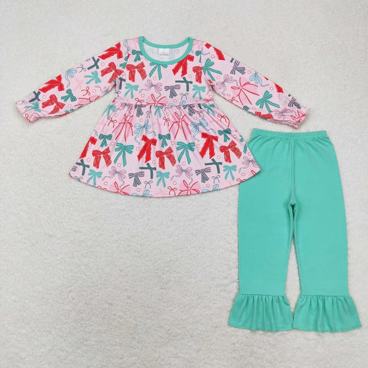 Christmas bows pants set