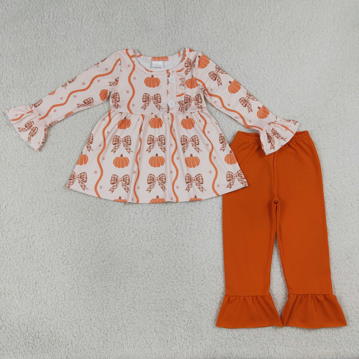 Pumpkin bow tunic set