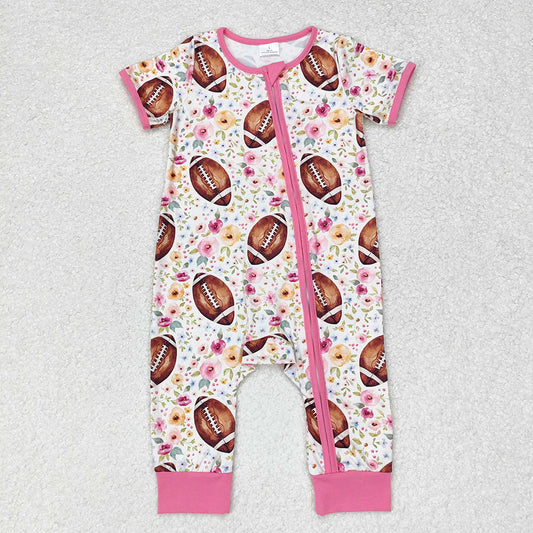 Pink short sleeve zippy
