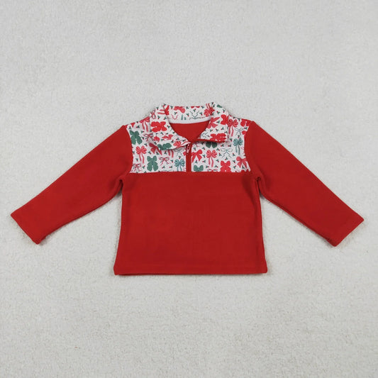 Christmas bows quarter zip