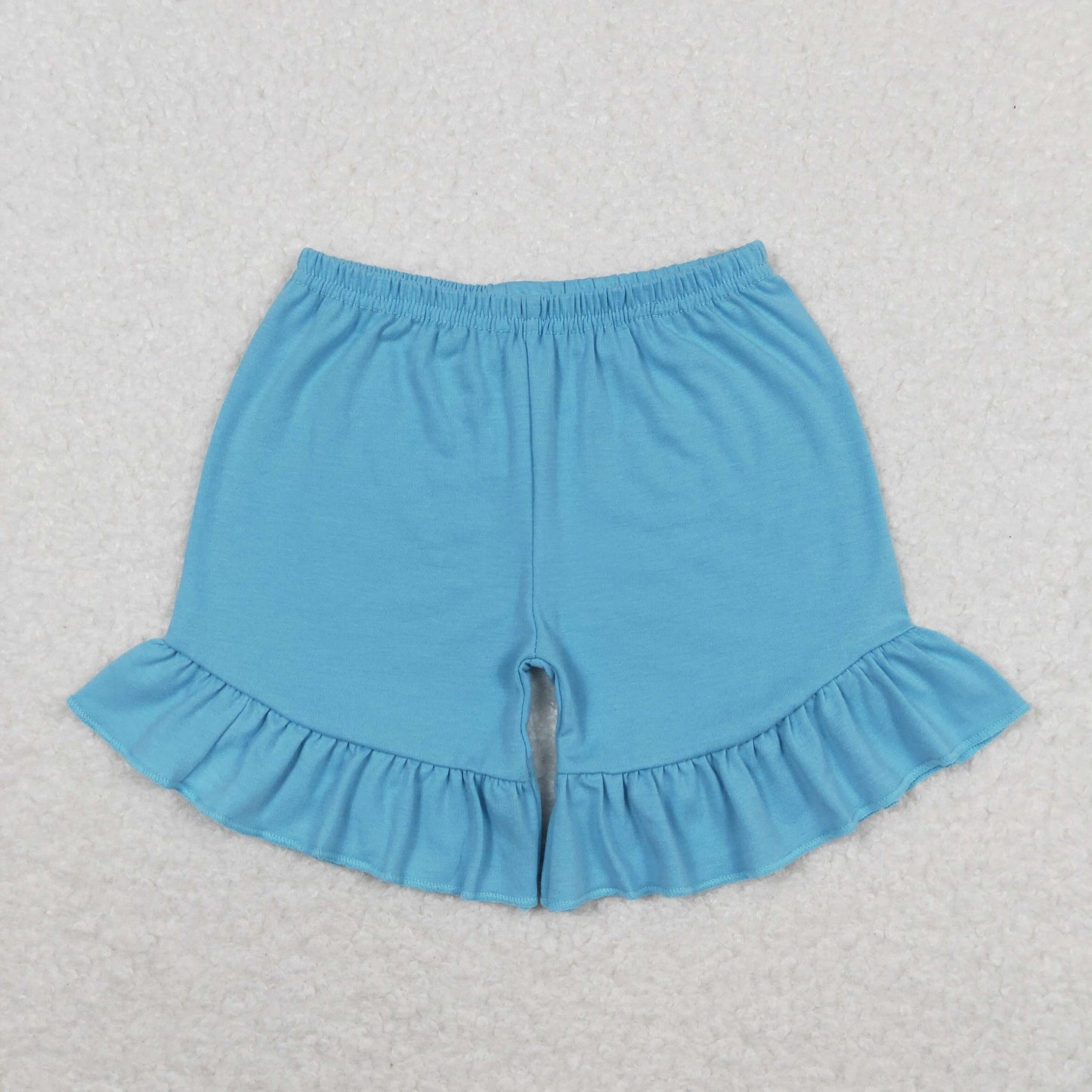 Blue ruffle shorts
