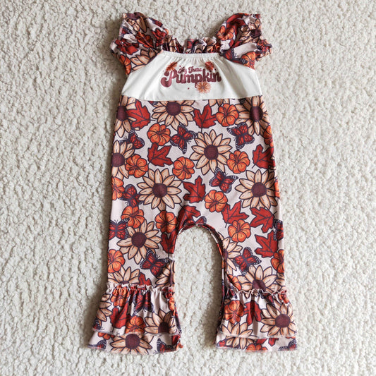 Floral Thanksgiving romper
