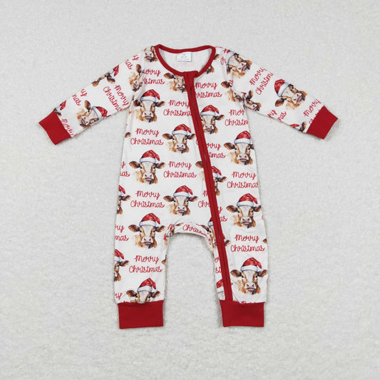 Cow Christmas zippy