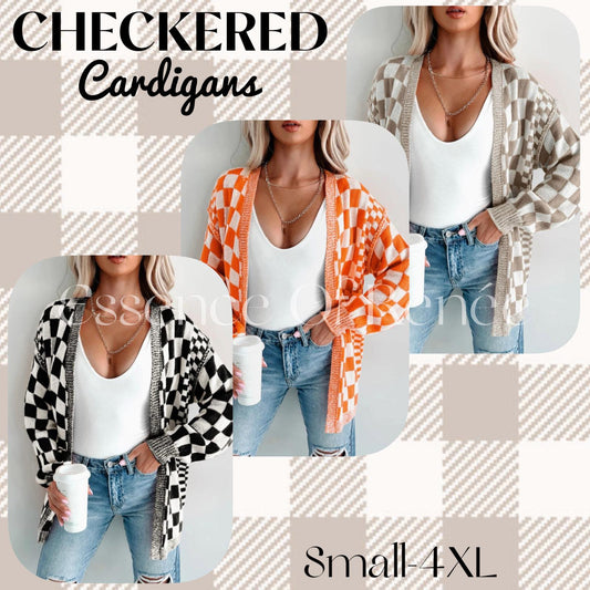 Checkered cardigans