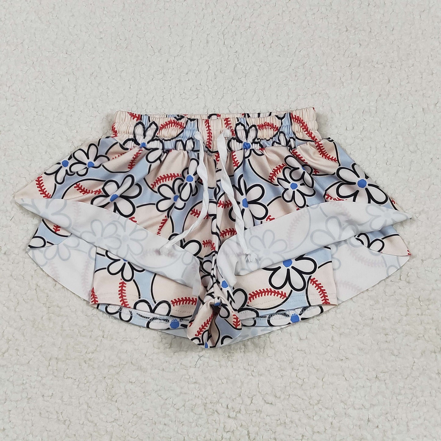 Baseball flowy shorts