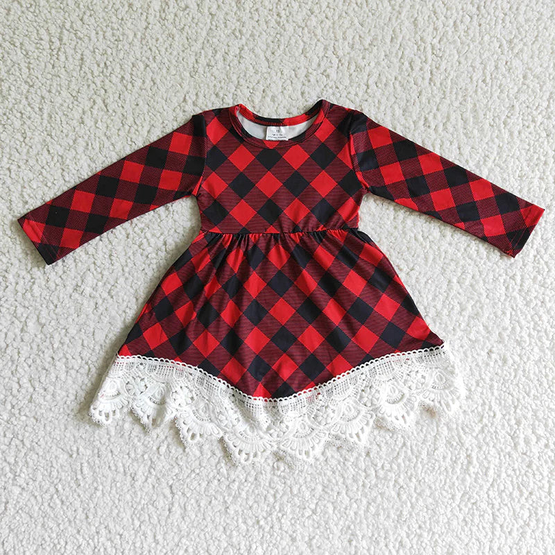 Red/ black plaid dress