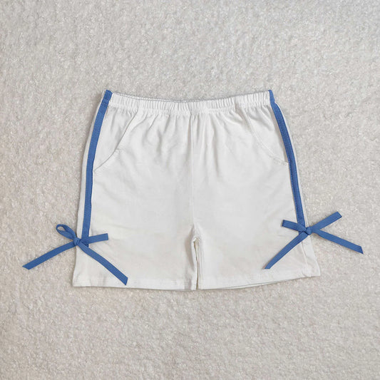 White bow shorts