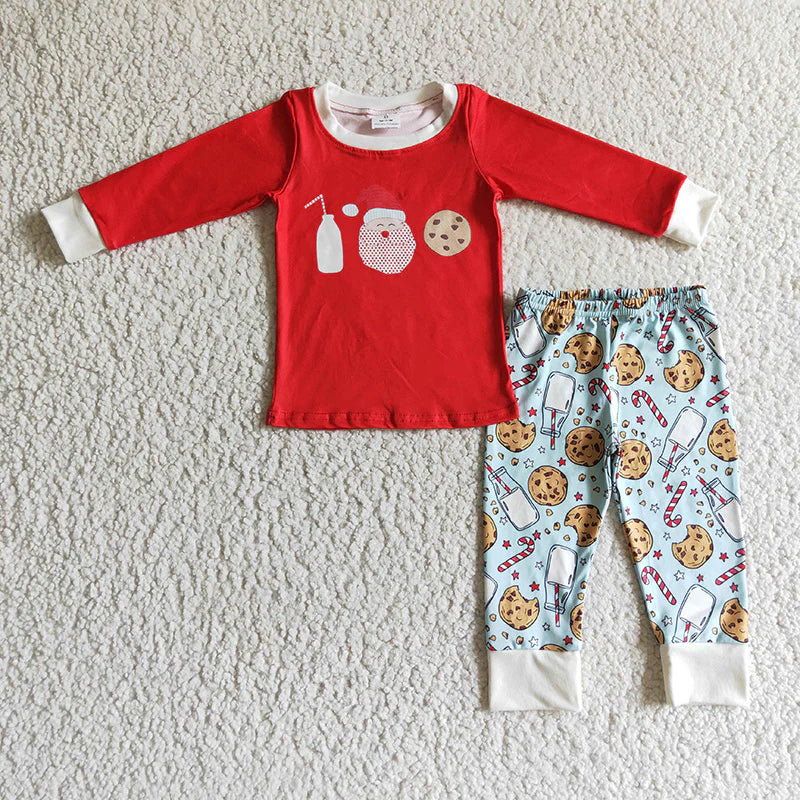 Milk and cookies red set