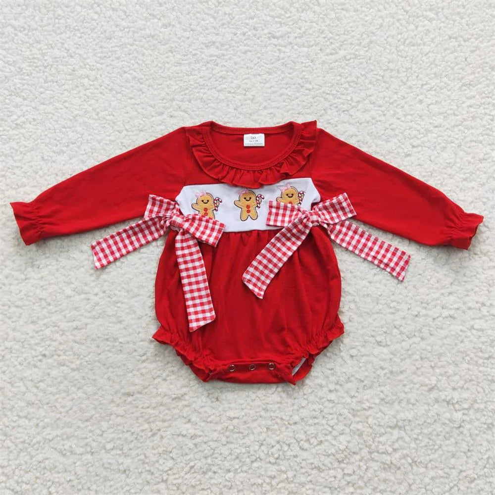 Gingerbread Romper Girls
