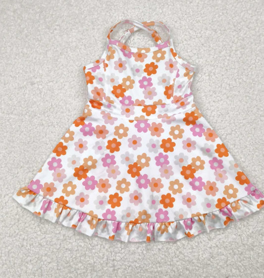 Dainty daisy Yoga Dress (with shorts)