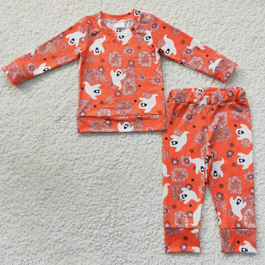 Orange Floral Spooky Set